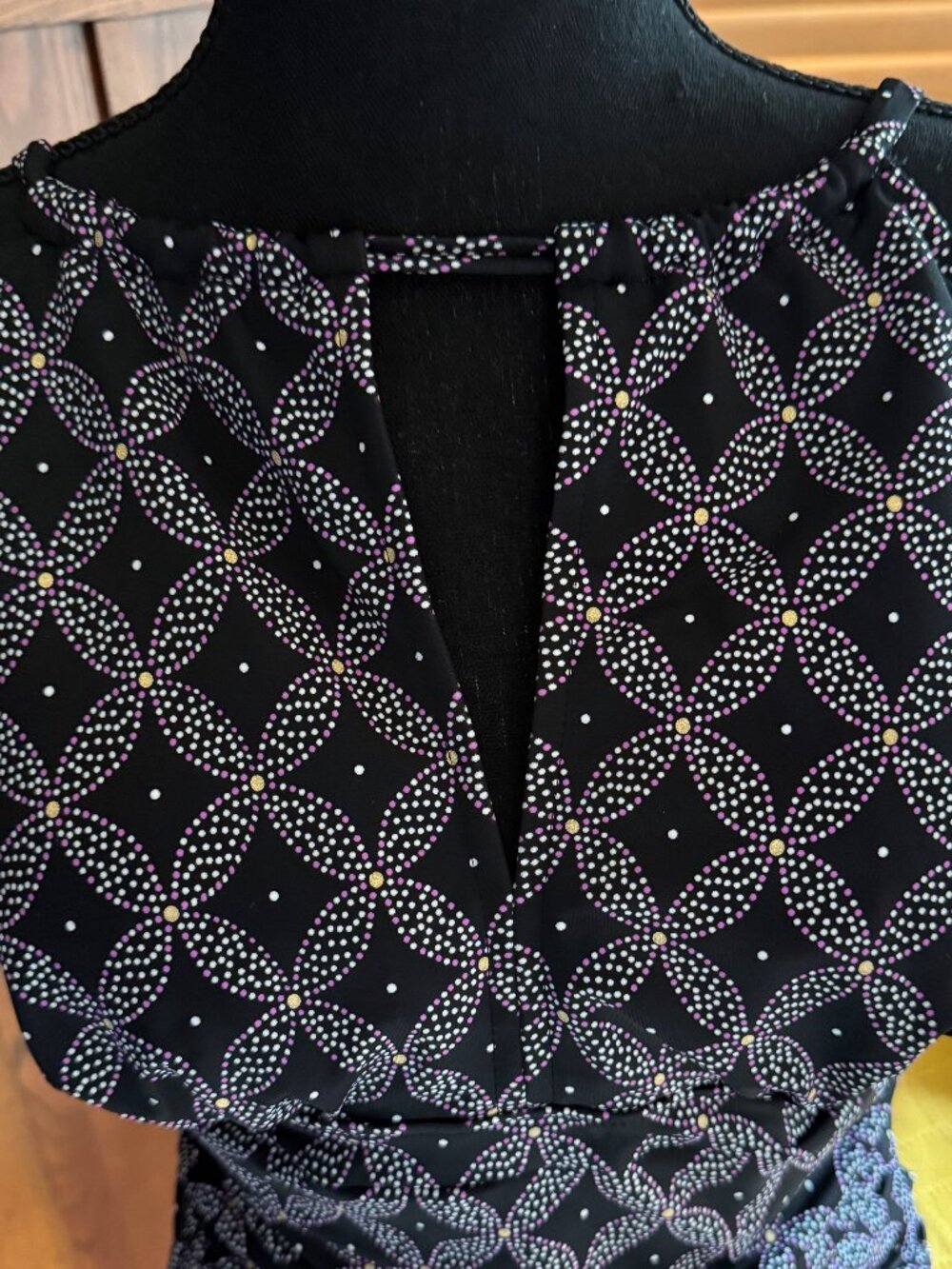 Women's Geometric Print One-Piece Halter Neck Swimsuit - Picture 2 of 13